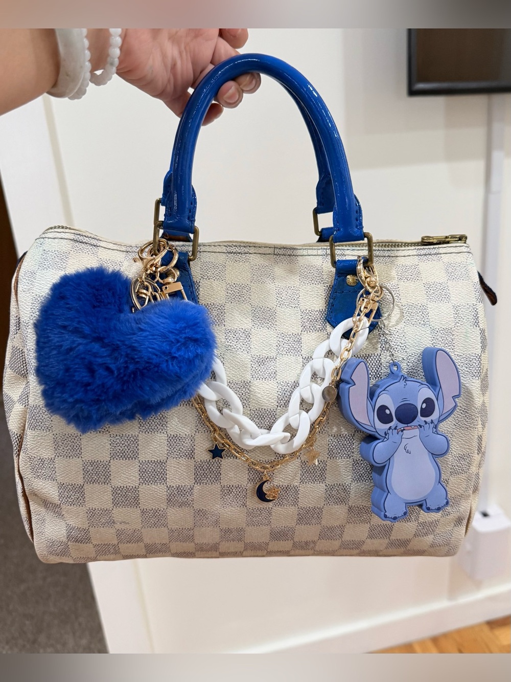 Louis Vuitton Azur Speedy 30 CUSTOMIZED